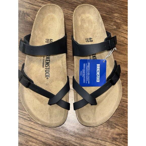 Birkenstock Mayari Birko-Flor Toe Loop Leather Sandals Women's 9/9.5 Eur Sz 40 - Picture 2 of 12